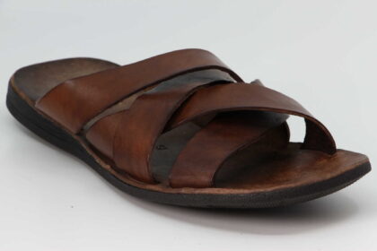 Lederpantoletten mogano