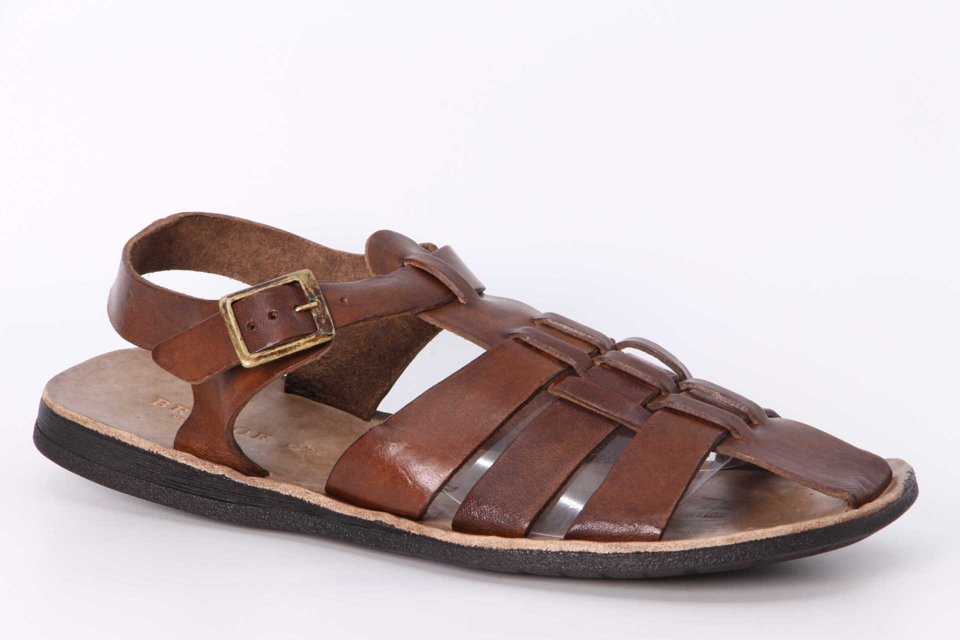 Lederpantoletten mogano