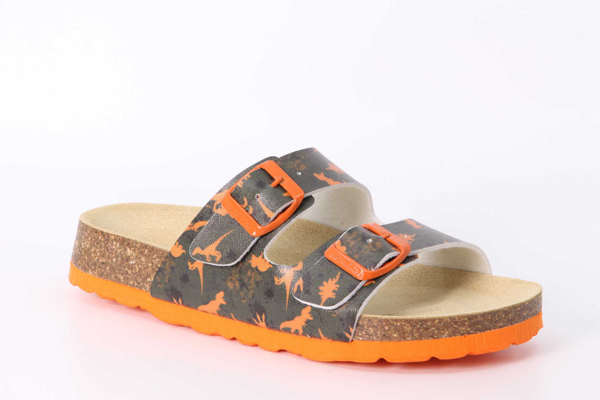 Finken Dinosaurier grün / orange