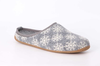 Filzfinken Schneesterne grau